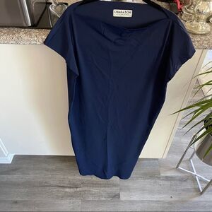 Women's Size US 8 EU44 Chiara Boni La Petite Robe Navy Blue Sheath Dress